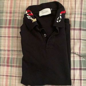 Men’s Black Gucci Polo Shirt